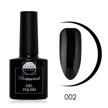 Luna Line 002 Gel polish for nails black night