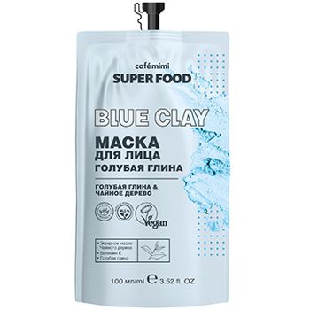 CAFE MIMI 513162 Super Food Facial Mask Blue Clay 100 ml