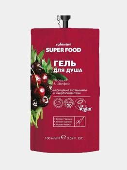 CAFE MIMI 512108 Super Food Shower Gel Cherry&Sage 100 ml